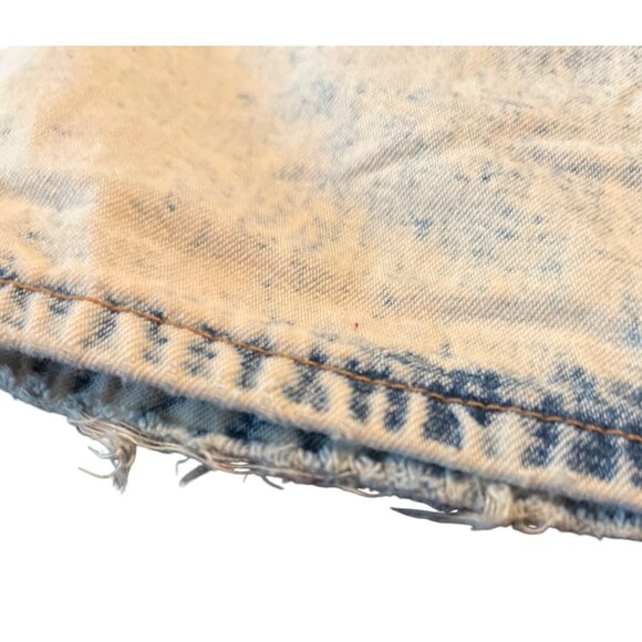 Vintage Zena Womens Acid Wash Denim Patchwork Shorts Size 13 Made In USA - Picture 10 of 10